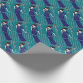 パリファッション1920エレガント年代の女性 ラッピングペーパー (角)