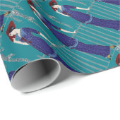 パリファッション1920エレガント年代の女性 ラッピングペーパー (ロールコーナー)