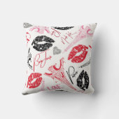 パリファッション、書道エッフェルタワーのパターン。 クッション (裏面)