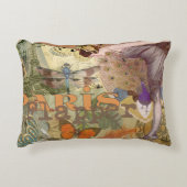 パリフラッパーアールデコピーコックヴィンテージ アクセントクッション (正面)