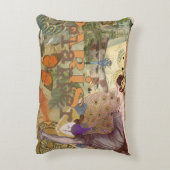 パリフラッパーアールデコピーコックヴィンテージ アクセントクッション (裏面(縦))