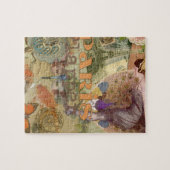 パリフラッパーアールデコピーコックヴィンテージ ジグソーパズル (横)