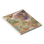 パリフラッパーアールデコピーコックヴィンテージ ノートパッド (アングル)