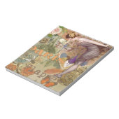 パリフラッパーアールデコピーコックヴィンテージ ノートパッド (回転)