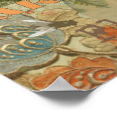 パリフラッパーアールデコピーコックヴィンテージ ポスター (角)