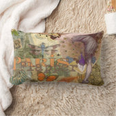 パリフラッパーアールデコピーコックヴィンテージ ランバークッション (ブランケット)