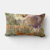 パリフラッパーアールデコピーコックヴィンテージ ランバークッション (裏面)