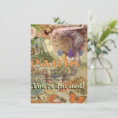 パリフラッパーアールデコピーコックヴィンテージ 招待状 (スタンド正面)