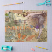 パリフラッパーアールデコピーコックヴィンテージ 薄葉紙 (クラフト)