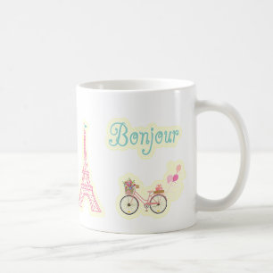 パリフランスからのBonjour コーヒーマグカップ