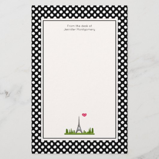 パリフランスのとエッフェルタワー 便箋 (正面)