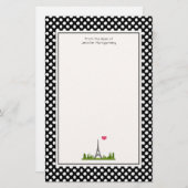 パリフランスのとエッフェルタワー 便箋 (正面/裏面)