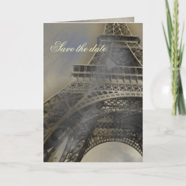 パリフランスのの結婚式は日付を保存 案内状