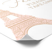 パリフランスのエッフェルタワーの好意サイン ポスター (角)