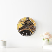 パリフランスのエッフェル塔 ラウンド壁時計 (ホーム)