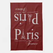 パリフランスのカスタムな台所タオル-色を選んで下さい キッチンタオル (縦)