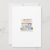 パリフランスのカフェティーパーティーガール誕生日 招待状 (裏面)