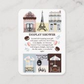 パリフランスのカフェパティスリーベビーシャワー エンクロージャーカード (正面)