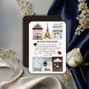 パリフランスのカフェパティスリーベビーシャワー エンクロージャーカード