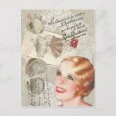 パリフランスのグラマファッショニスタガーリーー ポストカード (正面)