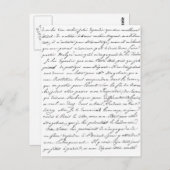 パリフランスのスクリプト ポストカード (正面/裏面)