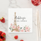 パリフランスのテーマブライダルシャワーナプキン スタンダードランチョンナプキン (インサイチュ)