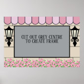 パリフランスのテーマ誕生日写真フレームポスター ポスター (正面)