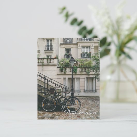 パリフランスのバイクの秋の秋旅行郵便はがき インビテーションポストカード (スタンド正面)