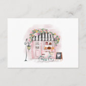 パリフランスのパティスリー赤ちゃんシャワーが本を持ってくる エンクロージャーカード (裏面)