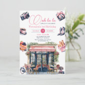 パリフランスのパティスリー1stガールバースデーパーティー 招待状 (スタンド正面)