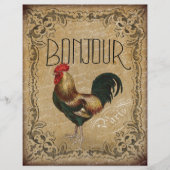 パリフランスのボンジュールルースタースクラップブック紙 (正面)