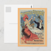 パリフランスのレストラン広告byチェレ1899 ポストカード (正面/裏面)