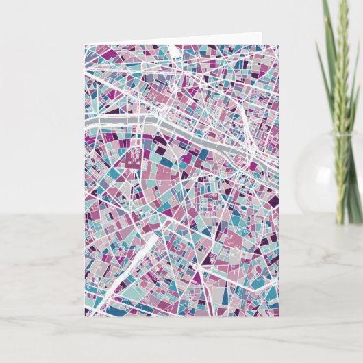 パリフランスの地図 カード (正面)