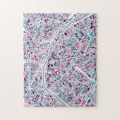 パリフランスの地図 ジグソーパズル (縦)