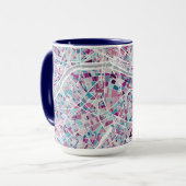 パリフランスの地図 マグカップ (正面左)