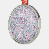 パリフランスの地図 メタルオーナメント (左)