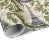 パリフランスの植物芸術パリエッフェル塔 ラッピングペーパー (ロールコーナー)