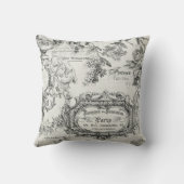 パリフランスの花柄 クッション (裏面)