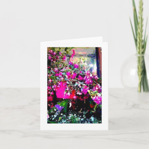 パリフランスの芸術のプリントのメッセージカードの花屋 カード