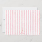 パリフランスの誕生日招待状for Girl 招待状 (裏面)