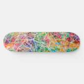 パリフランスの通り地図 スケートボード (横)