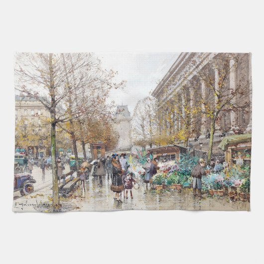 パリフランスの通り場面によっては台所タオルが開花します キッチンタオル (横)