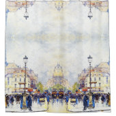 パリフランスの通り場面Galienのシャワー・カーテン シャワーカーテン (正面)