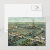 パリフランスの風景1889 ポストカード (正面/裏面)