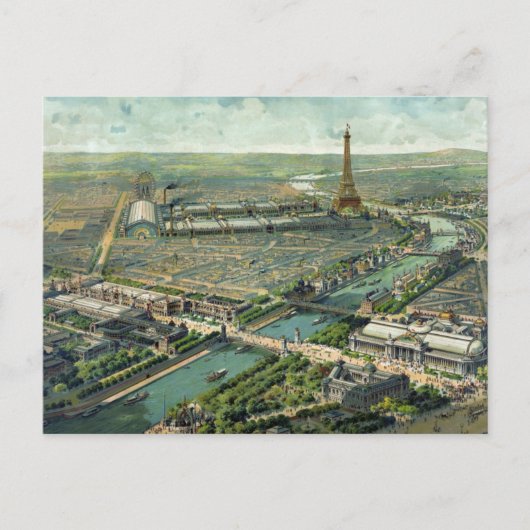 パリフランスの風景1889 ポストカード (正面)