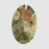 パリフランスアンティークアートワークコラージュフランスのエッフェル オーナメント (正面)