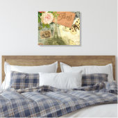 パリフランスアンティークアートワークコラージュフランスのエッフェル キャンバスプリント (インサイチュ (寝室))