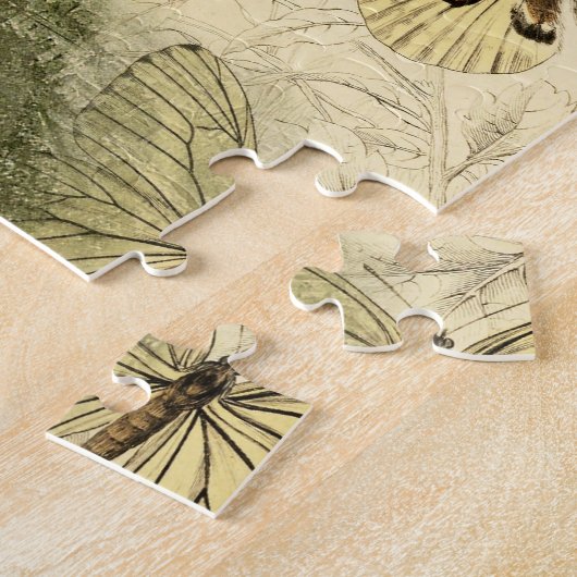 パリフランスアンティークアートワークコラージュフランスのエッフェル ジグソーパズル (側面)