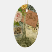 パリフランスアンティークアートワークコラージュフランスのエッフェル セラミックオーナメント (右)