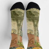 パリフランスアンティークアートワークコラージュフランスのエッフェル ソックス (上部)